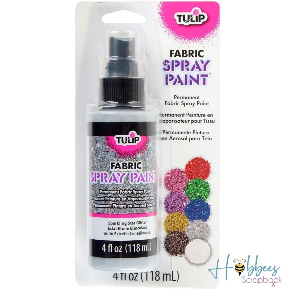 Tulip Fabric Spray Paint Sparkling Star Glitter / Spray para Tela con Purpurina Brillante Pintura para Tela Tulip