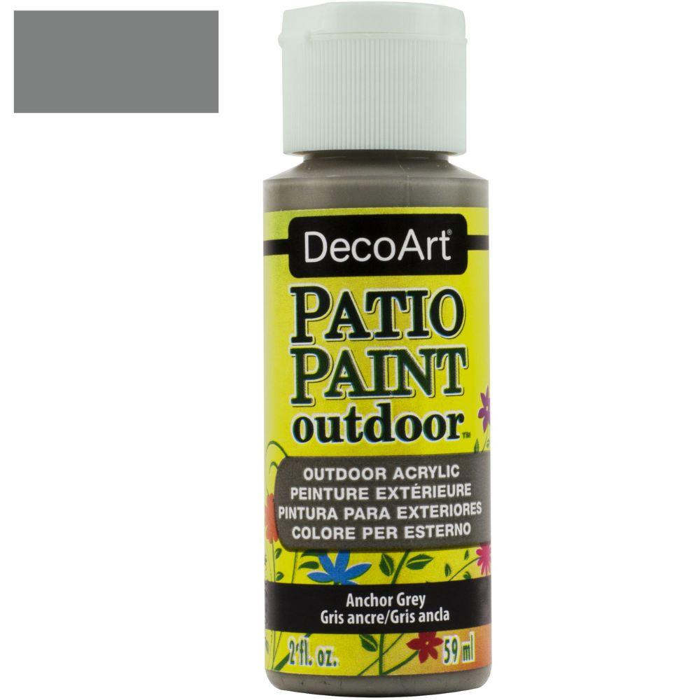 Patio Paint Anchor Grey Med Grey / Pintura para Patio Gris Acrìlicos DecoArt