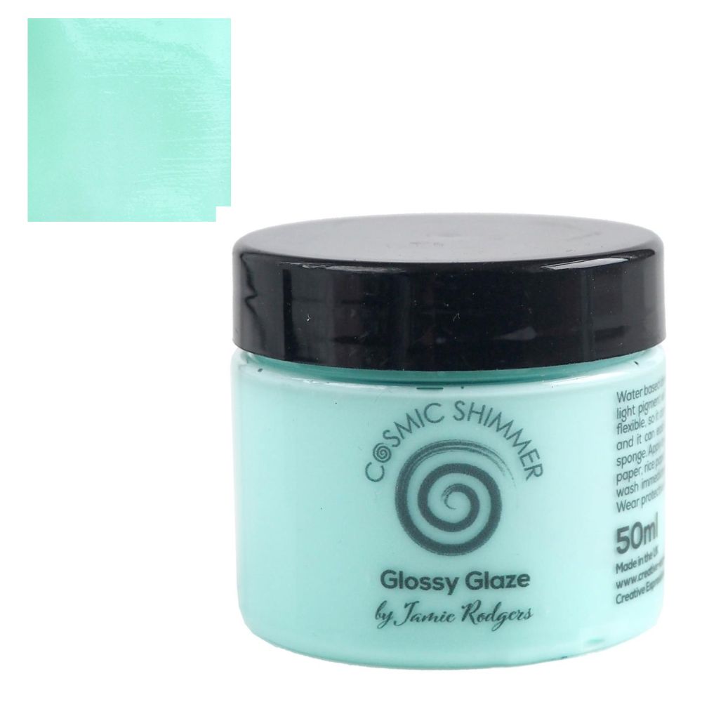 Cosmic Shimmer Glossy Glaze Spring Mint / Gel de Textura Menta Medios Mixtos y Pastas Texturizadoras Creative Expressions