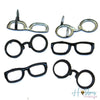 12 Black Glasses Brads / Sujetadores Lentes Negros