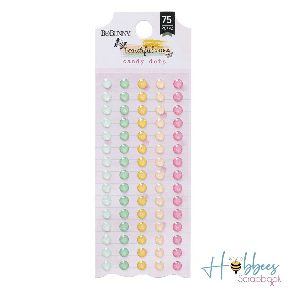 Beautiful Things Enamel Candy Dots / Estampas en 3D Decorativas Descontinuado BoBunny