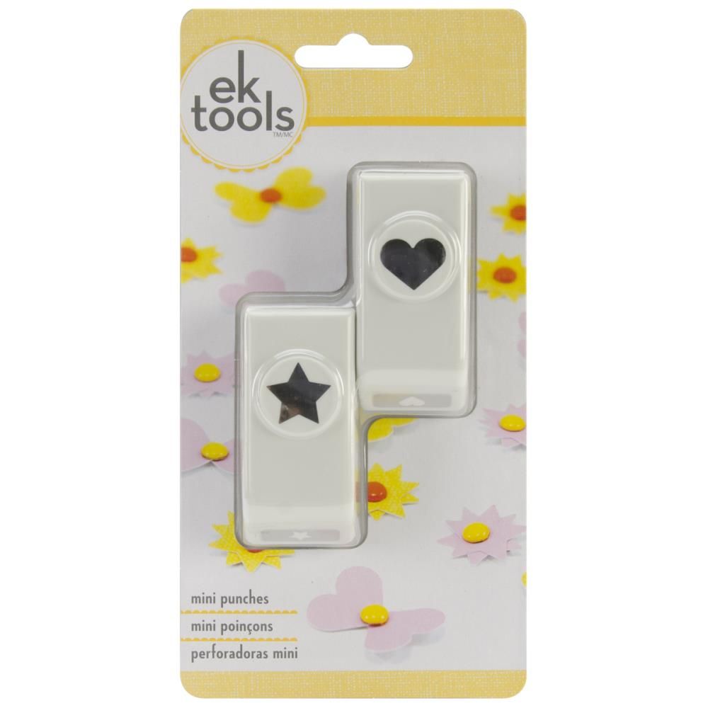 2 Pack Heart &amp; Star Punch / Perforadoras de Estrella y Corazón Perforadoras Ek Success