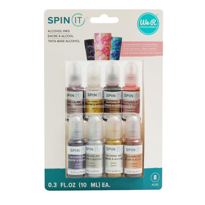 Spin It Alcohol Inks Metalic 8 Value Pack / Paquete de 8 Tintas de Alcohol Tintas al Alcohol We R Memory Keepers