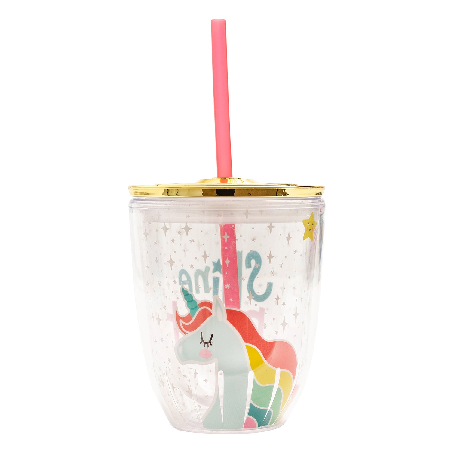 Kids Cups Unicorn / Vaso con Popote de Unicornio Coffee Time American Crafts