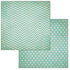 Island Mist Chevron Dot Cardstock / Cartulina Textuizada de Puntitos y Zig Zag Doble Cara Descontinuado BoBunny