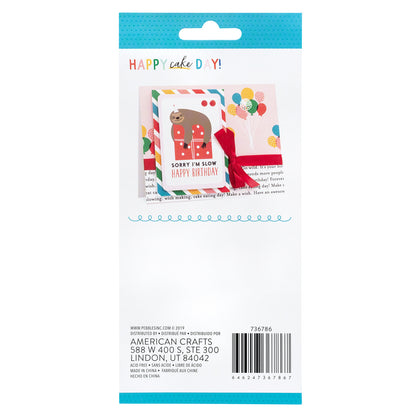 Happy Cake Day Puffy Dots Stickers / Estampas en 3D Cumpleaños Feliz Puntos Descontinuado Heidi Swapp