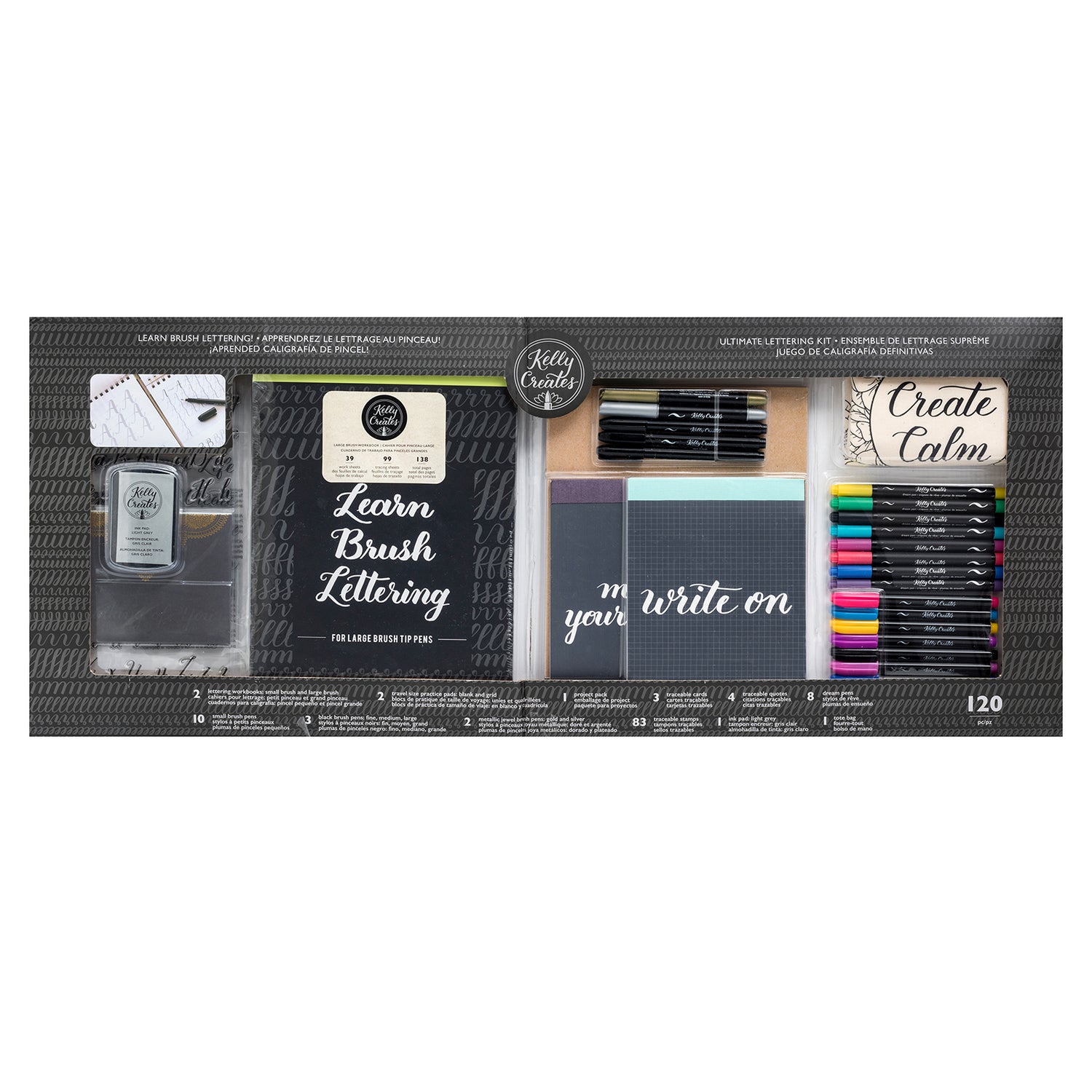 Kelly Creates Kit / Paquete de Caligrafía 120 pzs. Descontinuado Kelly Creates