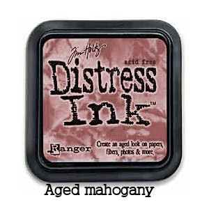 Tim Holtz Distress Aged Mahogany / Tinta para Sellos Tintas Ranger