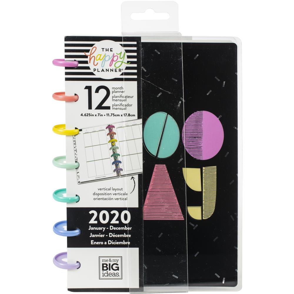 Happy Planner Funky Brights Mini Planner 2020 / Mini Planificador con Fecha de 12 Meses Happy Planner Agendas y Journals Me &amp; My Big Ideas