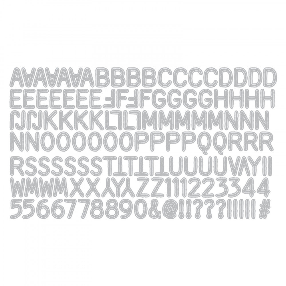 Thinlits Alphanumeric Label Die / Suajes de Letras y Números Descontinuado Sizzix
