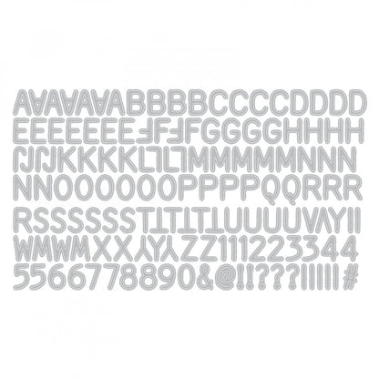 Thinlits Alphanumeric Label Die / Suajes de Letras y Números Descontinuado Sizzix