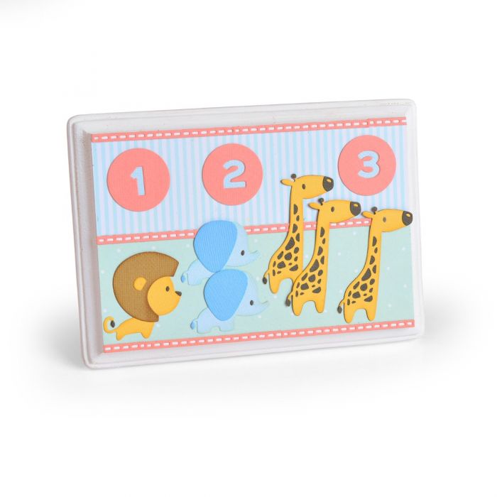 Thinlits Baby Jungle Animals Die / Suaje de Animales Bebés Descontinuado Sizzix