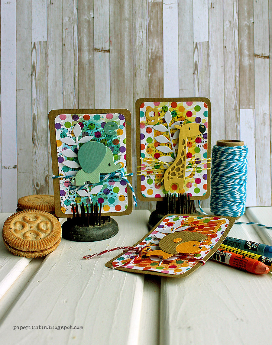 Thinlits Baby Jungle Animals Die / Suaje de Animales Bebés Descontinuado Sizzix