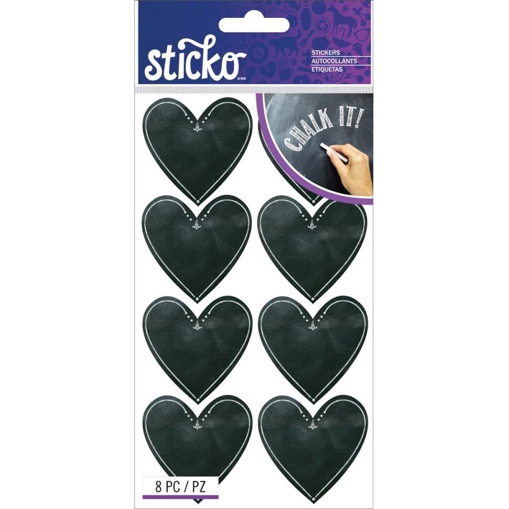 Chalk Hearts Stamps / Estampas de Corazones para Gis Stickers Sticko