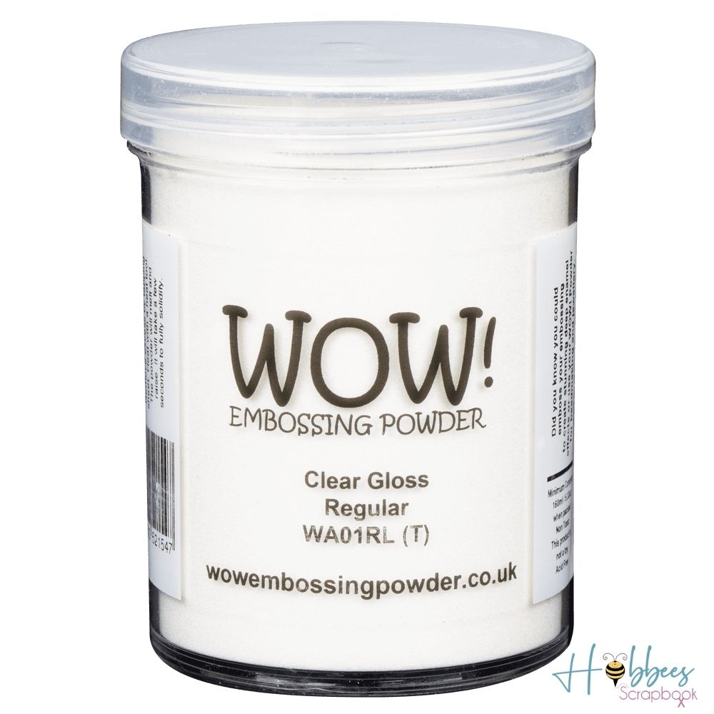 Clear Gloss R Embossing Powder / Polvo de Realce Brillante Transparente Grande Polvos de Embossing Wow!