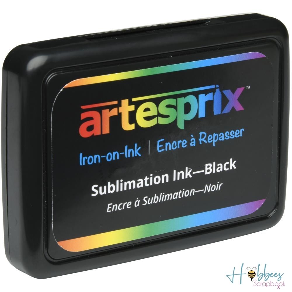 Iron-On-Ink Sublimation Stamp Pad Black / Tinta Negra para Sublimación Tintas Artesprix