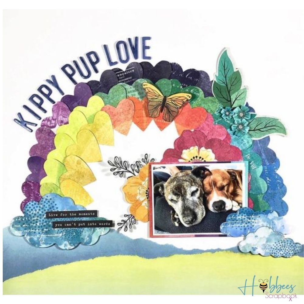 Paper Hearts Kaleidoscope / 1  Hoja de Papel Corazones Papel, Hojas Sueltas Vicki Boutin