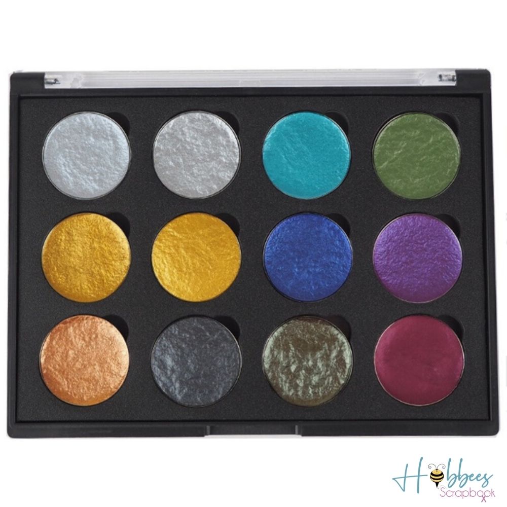 Cosmic Shimmer Watercolor Palette Set 10 / Acuarelas iridiscentes Acuarela Creative Expressions