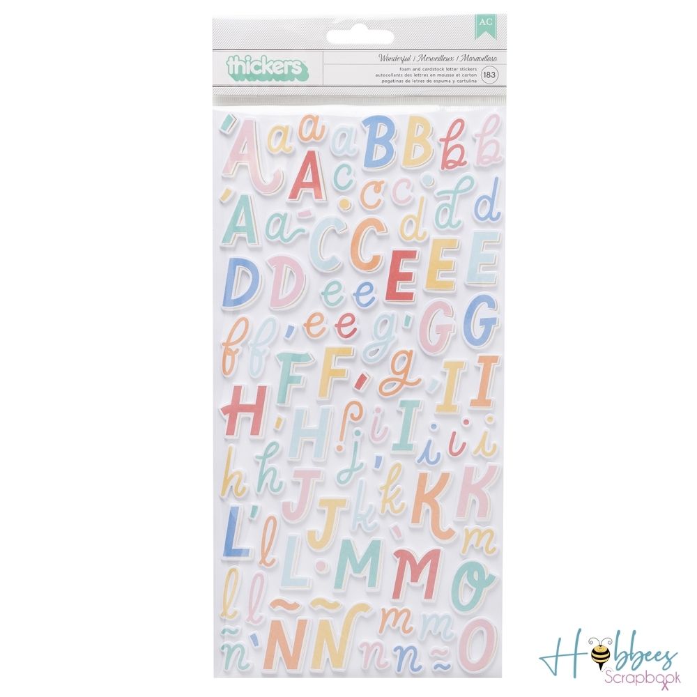 Especial Thickers Stickers / Estampas Gruesas de Alfabeto Stickers American Crafts