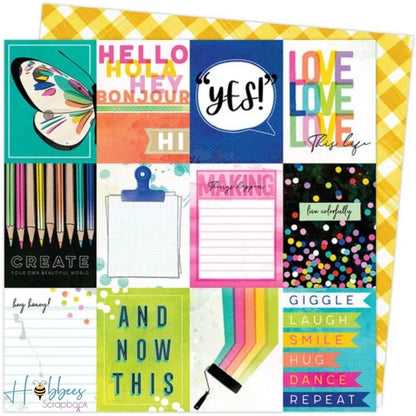 Color Study Double-Sided Cardstock / Hoja de Cartulina Doble Cara Descontinuado Vicki Boutin