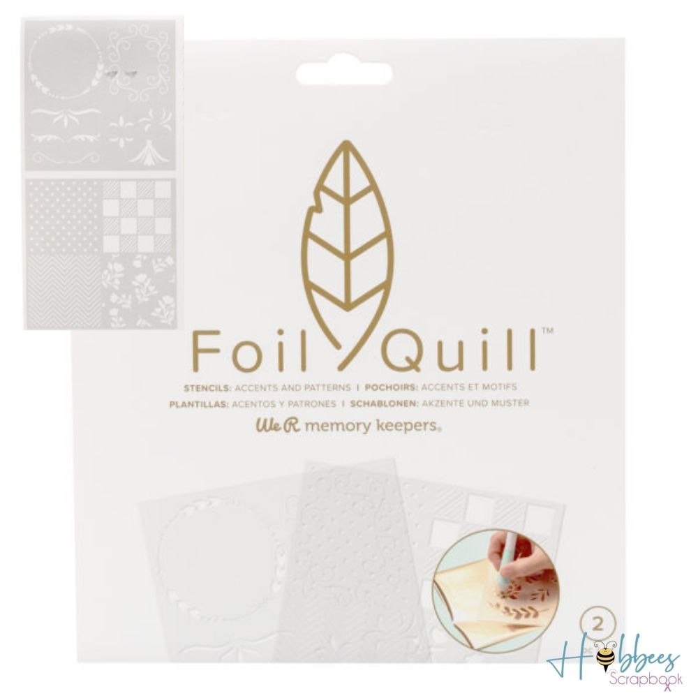 WeR Foil Quill Stencils Patterns / Esténcil Para Foil Quill Esténciles / Plantillas We R Memory Keepers