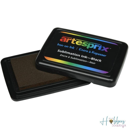 Iron-On-Ink Sublimation Stamp Pad Black / Tinta Negra para Sublimación Tintas Artesprix