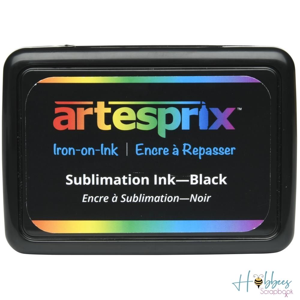 Iron-On-Ink Sublimation Stamp Pad Black / Tinta Negra para Sublimación Tintas Artesprix