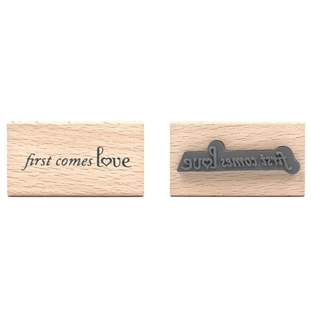 First Come Love Stamp / Sello de Goma "Primero Llega el Amor" Estampas American Crafts