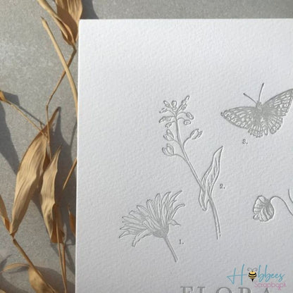 LetterPress Plates Wildflower / Planchas Tipográficas Flor Silvestre Serigrafìa We R Memory Keepers