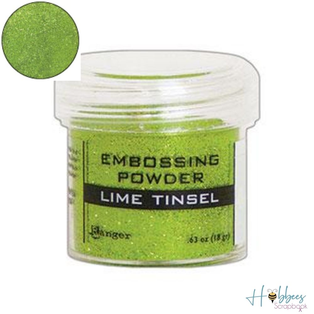 Lime Tinsel Embossing Powder / Polvo de Embossing Verde Lima Polvos de Embossing Ranger