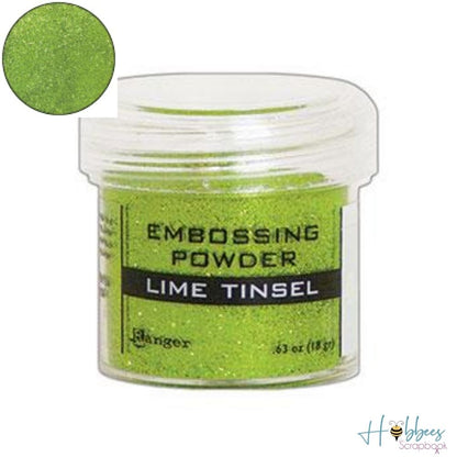 Lime Tinsel Embossing Powder / Polvo de Embossing Verde Lima Polvos de Embossing Ranger