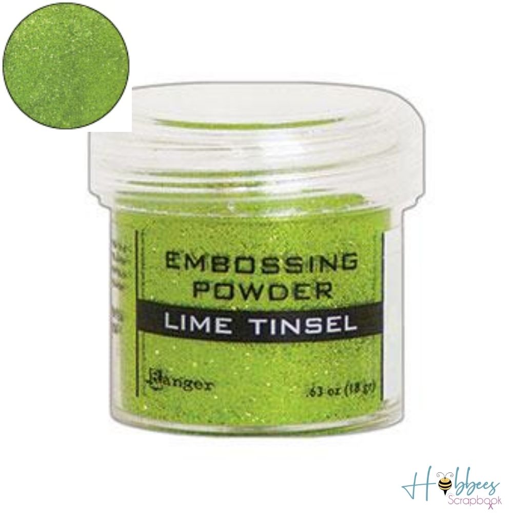 Lime Tinsel Embossing Powder / Polvo de Embossing Verde Lima