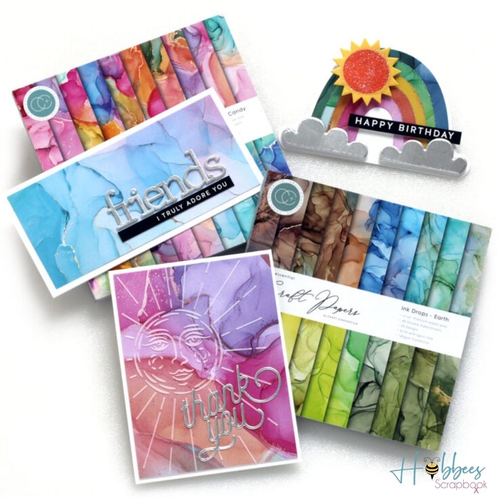 Paper Pad Ink Drops - Dusk / Bloc de papel Gotas de tinta - Atardecer Papel Craft Consortium