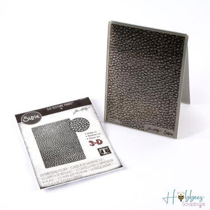 3D Textured Impressions Cracked Leather  / Folder de Grabado 3D Cuero Agrietado Folders de Grabado Sizzix