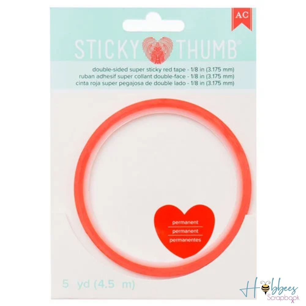 StickyThumb Red Tape / Cinta Adhesiva Roja Adhesivos / Pegamentos American Crafts