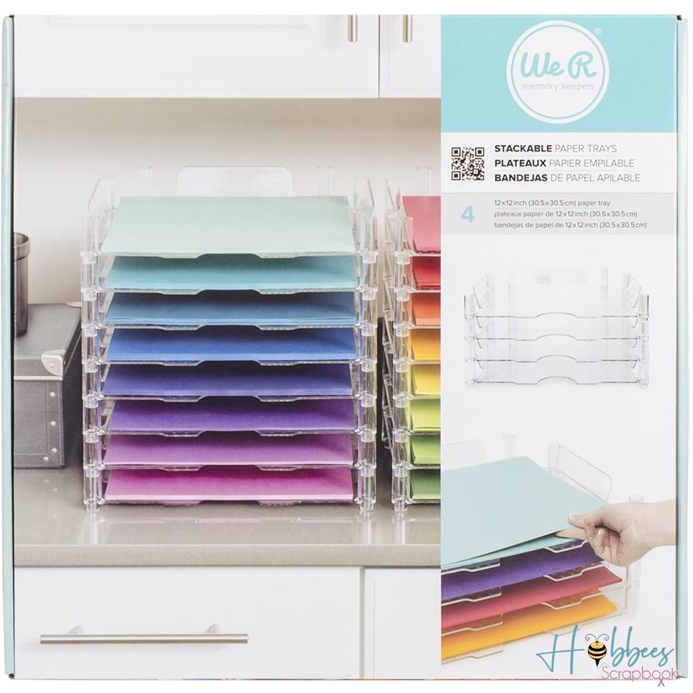 Stackable Acrylic Paper Trays / Bandejas de Papel Acrílico Apilables Almacenamiento y Organización We R Memory Keepers