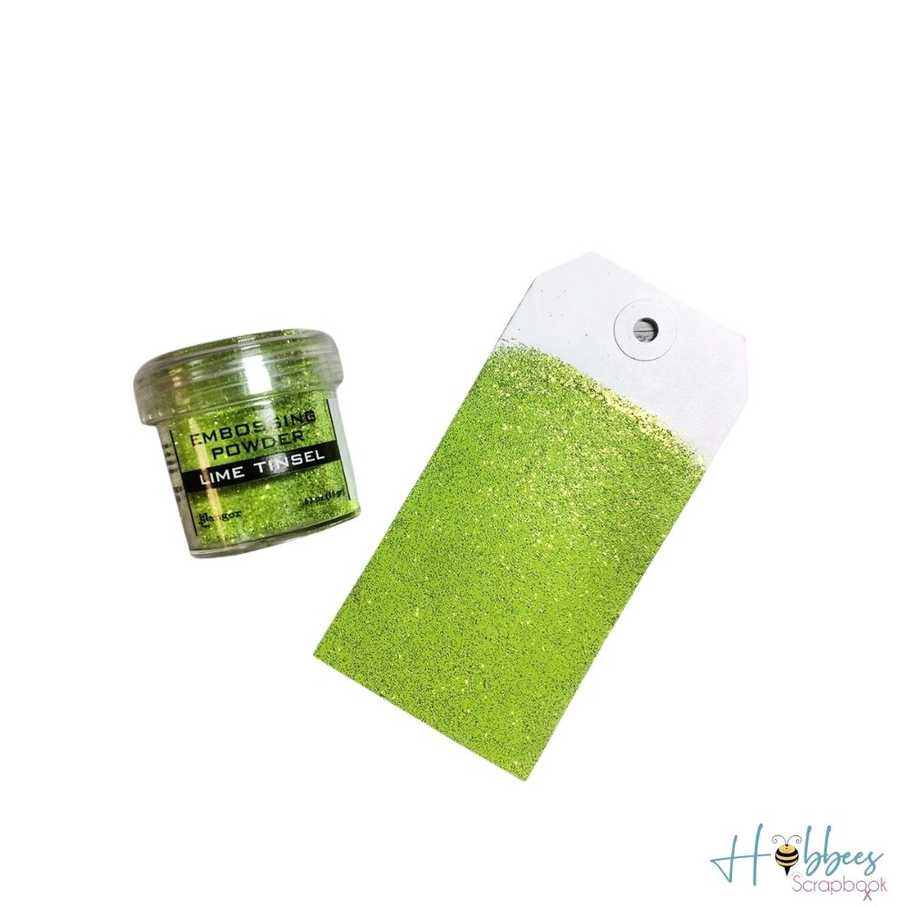 Lime Tinsel Embossing Powder / Polvo de Embossing Verde Lima Polvos de Embossing Ranger