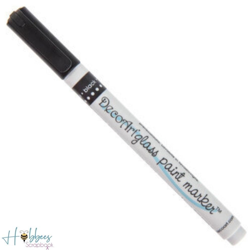 Glossy Glass Paint Marker Black / Rotulador para Vidrio y Cerámica Negro Brillante Marcadores &amp; Plumones DecoArt