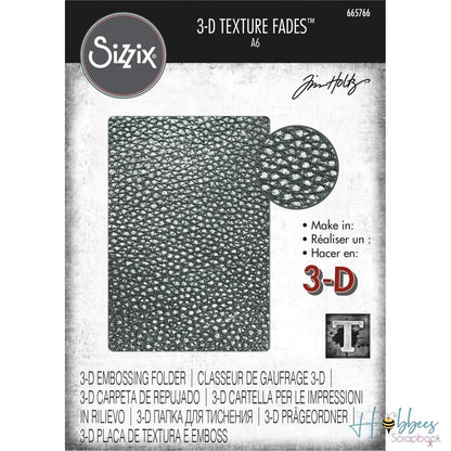 3D Textured Impressions Cracked Leather  / Folder de Grabado 3D Cuero Agrietado Folders de Grabado Sizzix