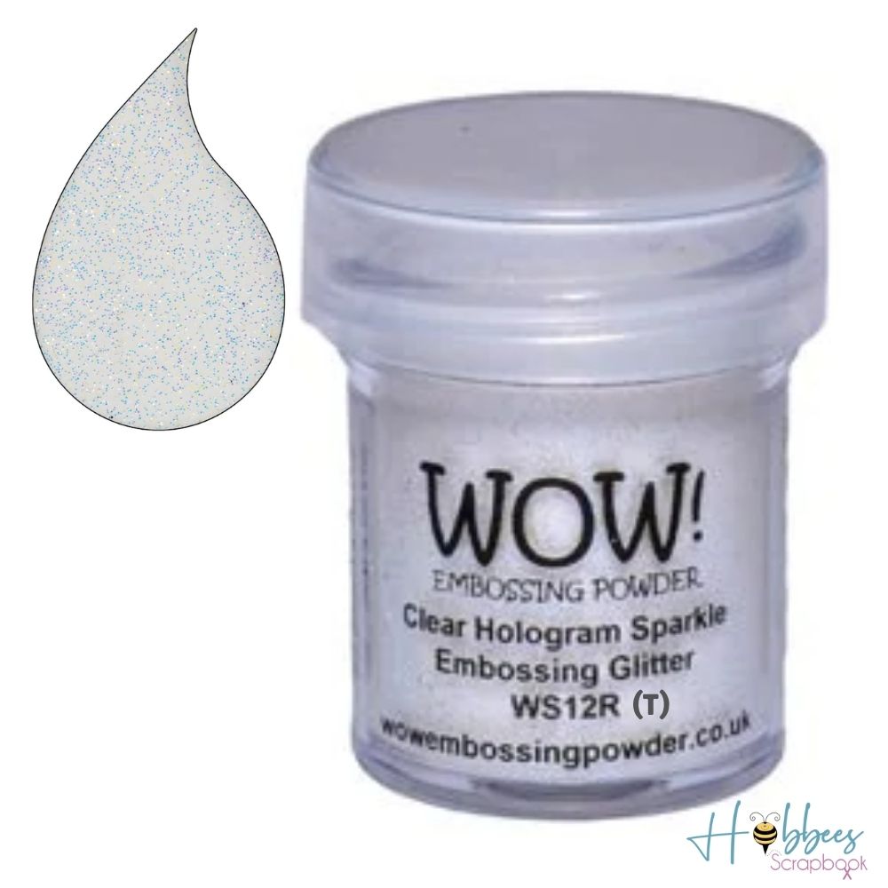 Clear Hologram Sparkle Embossing Powder / Polvo de Embossing Holográfico Polvos de Embossing Wow!