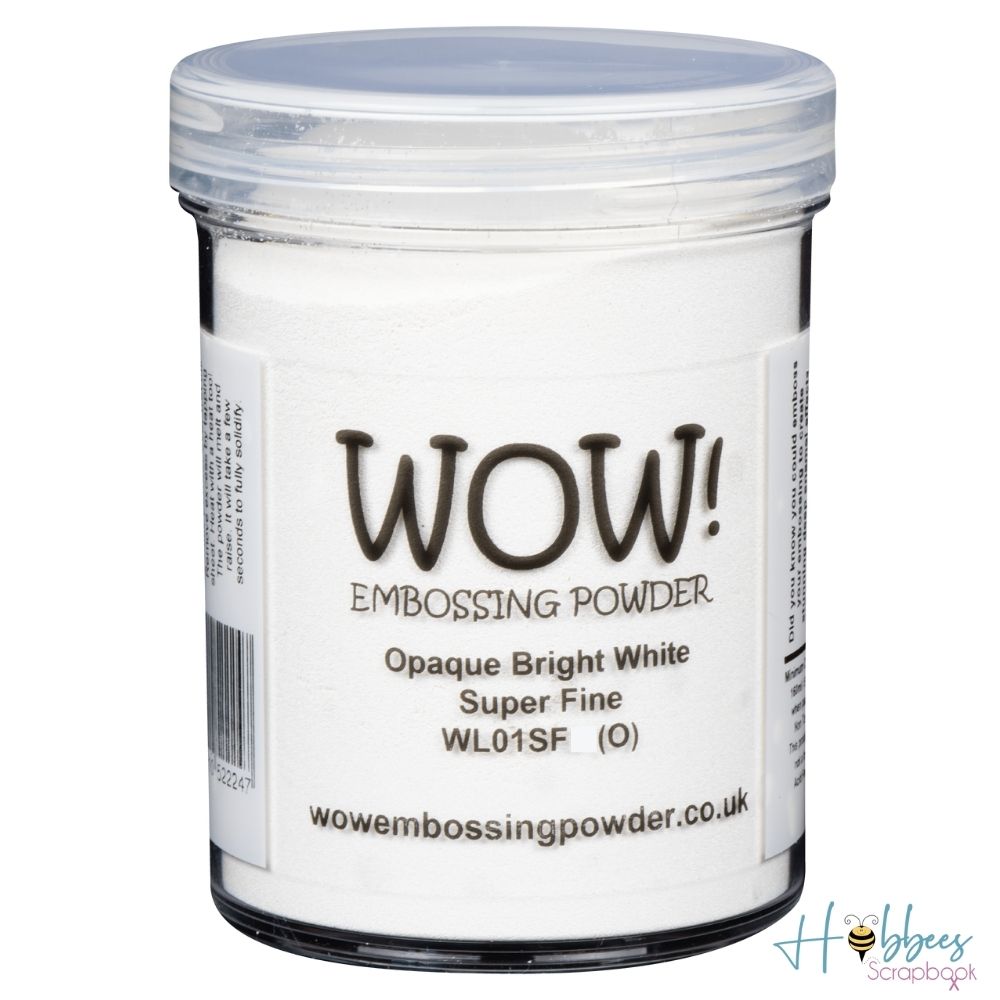 Opaque Bright White Ultra Fine Embossing Powder / Polvo de Embossing Blanco Ultra Fino Polvos de Embossing Wow!