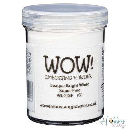 Opaque Bright White Ultra Fine Embossing Powder / Polvo de Embossing Blanco Ultra Fino Polvos de Embossing Wow!