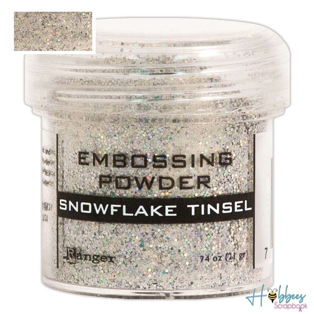 Snowflake Tinsel Embowsing Powder / Polvo de Embossing Snowflake