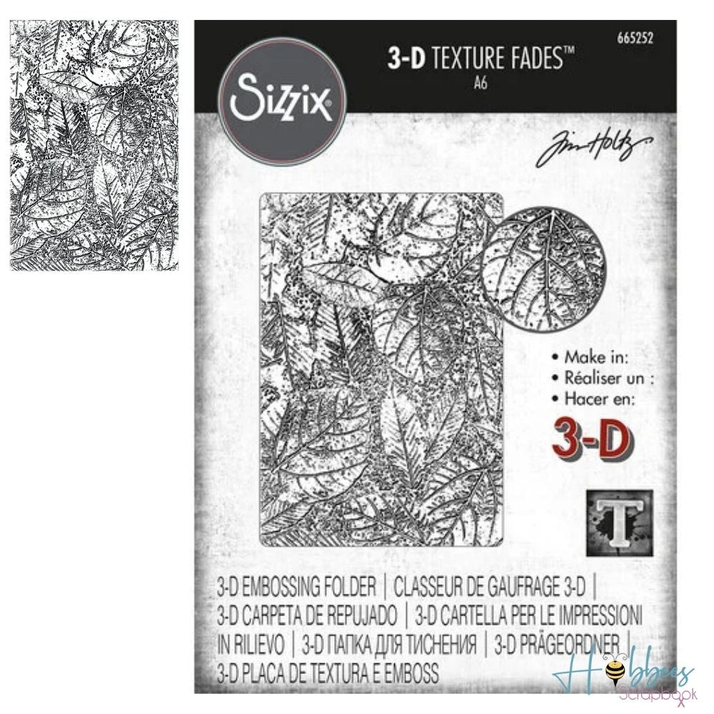 3D Textured Impressions Foliage  / Folder de Grabado 3D Follaje Folders de Grabado Sizzix