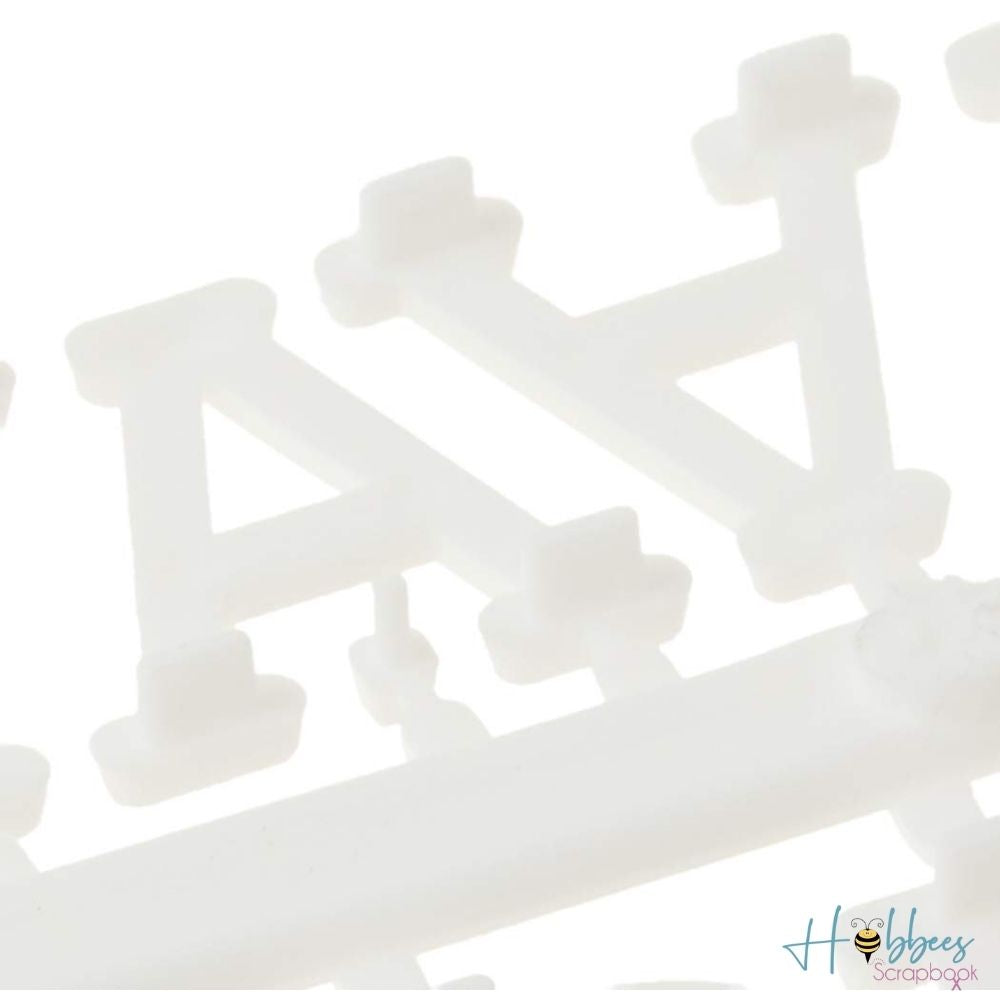 White 1&quot; Letters / Letras Blancas Para Tablero Accesorios DCWV