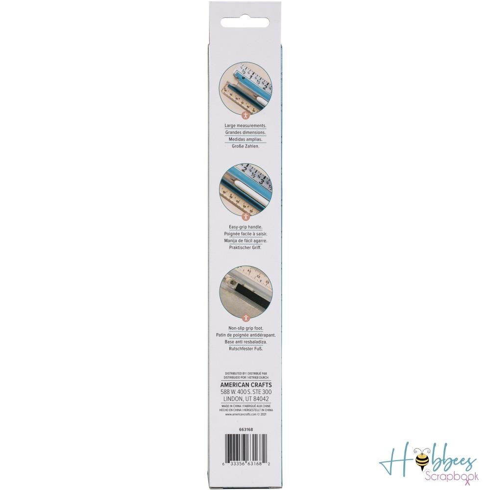 Comfort Craft Easy Grip Ruler 12&quot; / Regla Agarre Confortable Herramientas We R Memory Keepers