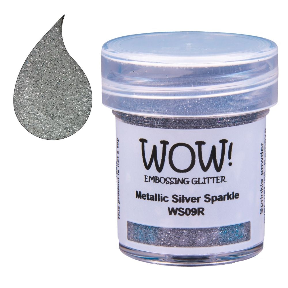 Metallic Silver Embossing Powder / Polvo de Embossing Plata Metálica Brillante Polvos de Embossing Wow!