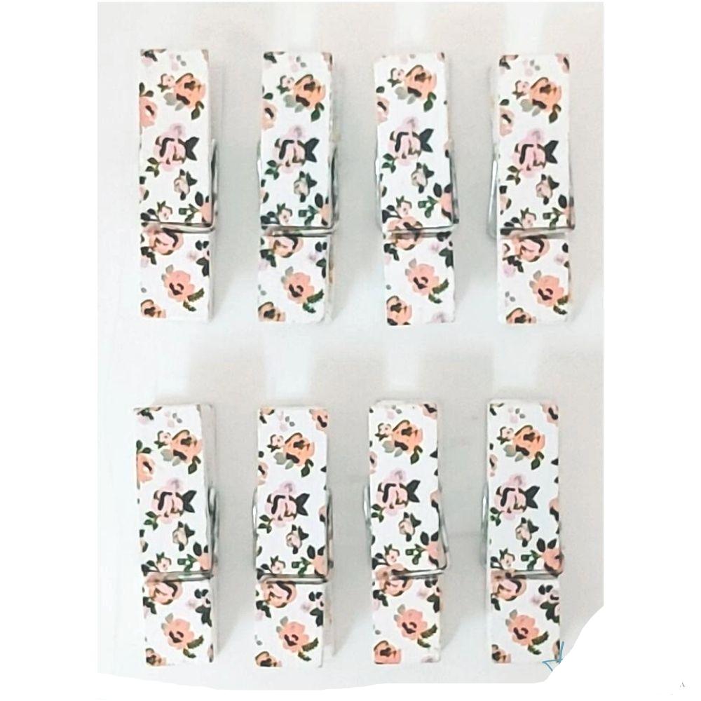 Screenprinted Clothespin / Pinza Mediana Decorativa Adornos / Embellishments American Crafts