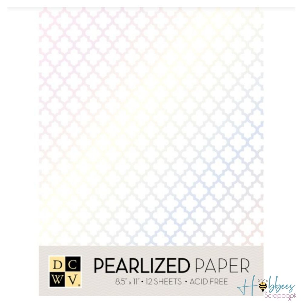 Pearlized Paper / 12 Hojas de Papel Aperlado con Textura Papel DCWV