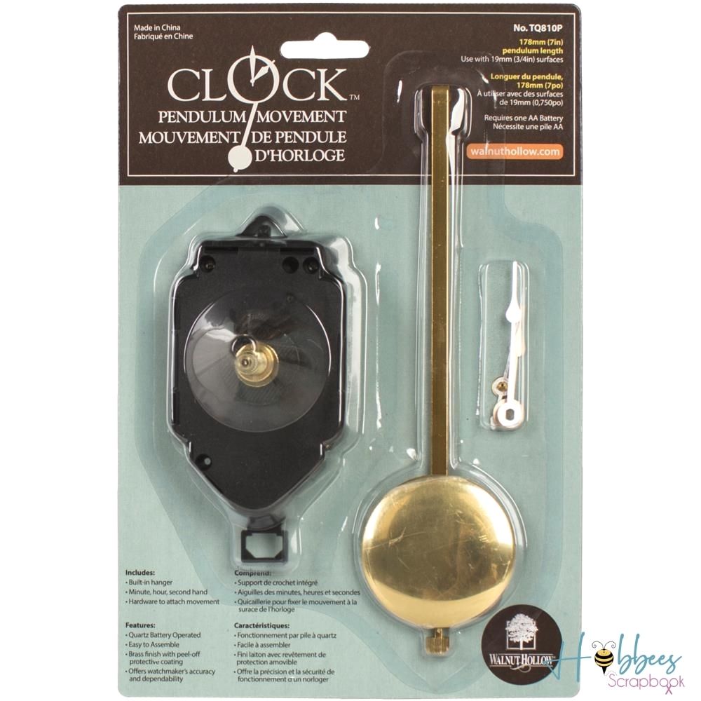 Pendulum Clock Movement 7" / Reloj de Péndulo con Movimiento Accesorios Walnut Hollow Non Wood